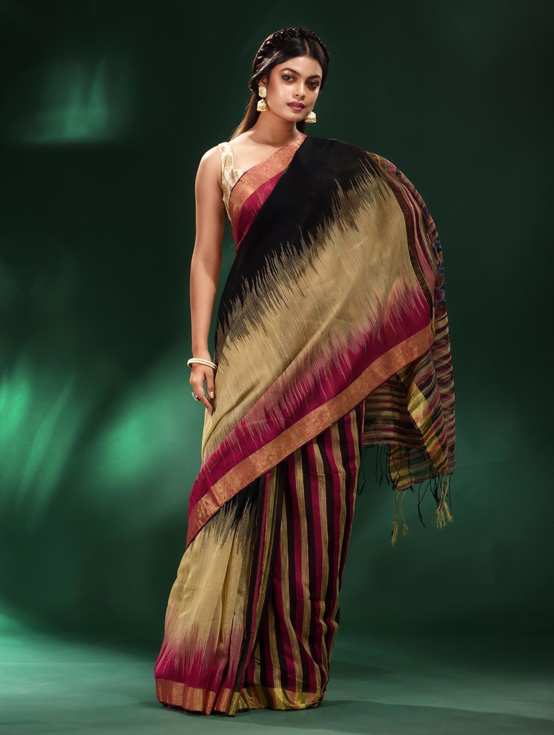 women self design handloom saree with blouse - 22043858 -  Zoom Image - 0