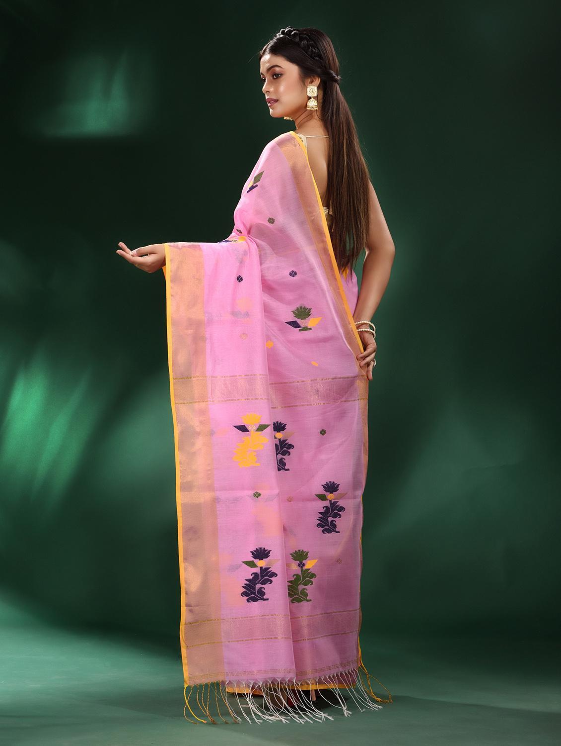 women self design handloom saree with blouse - 22043866 - Standard Image - 1
