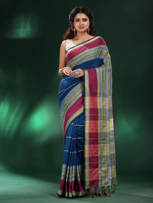 women self design handloom saree with blouse - 22043887 - Standard Image - 0