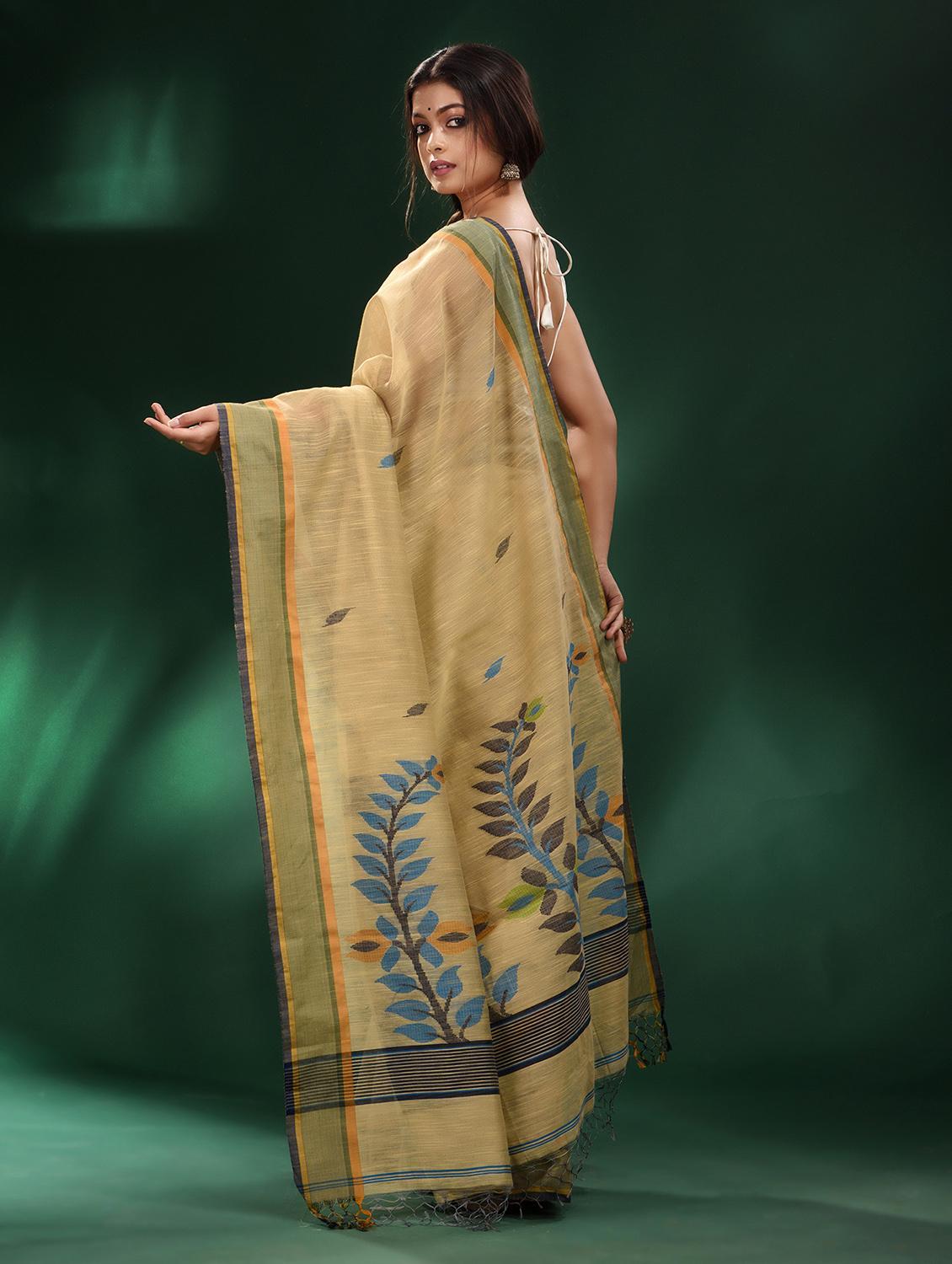 women self design handloom saree with blouse - 22043889 - Standard Image - 1