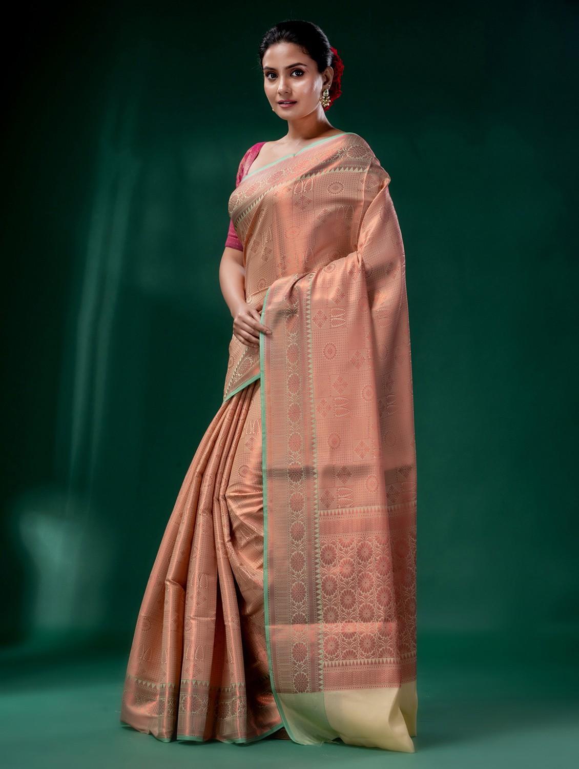women self design southern silk saree with blouse - 22043919 - Standard Image - 1