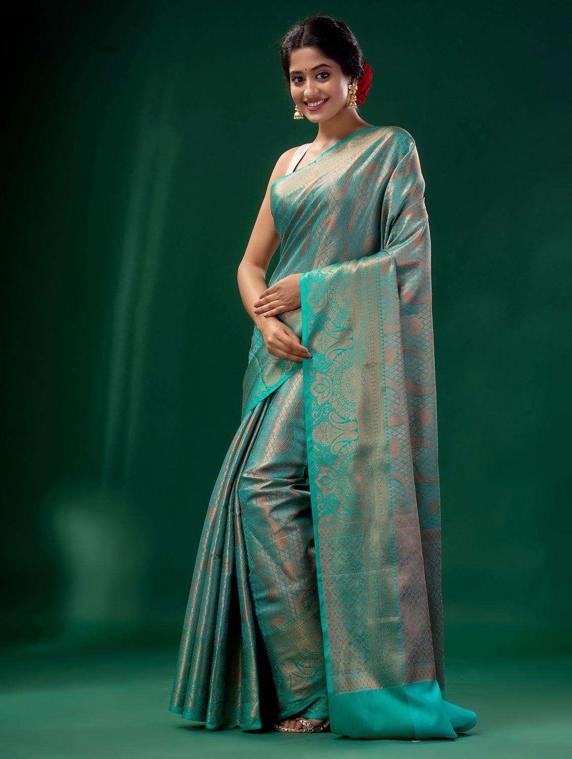 women self design southern silk saree with blouse - 22043922 -  Standard Image - 1