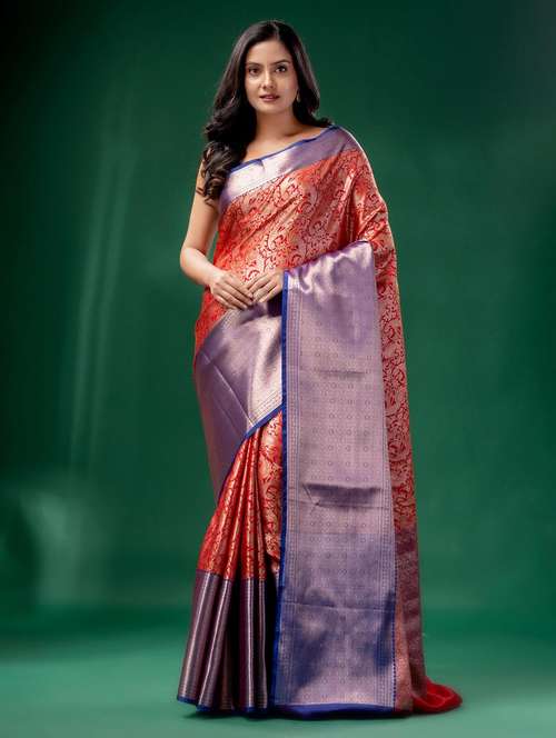 women self design bordered saree with blouse - 22043925 -  Standard Image - 0