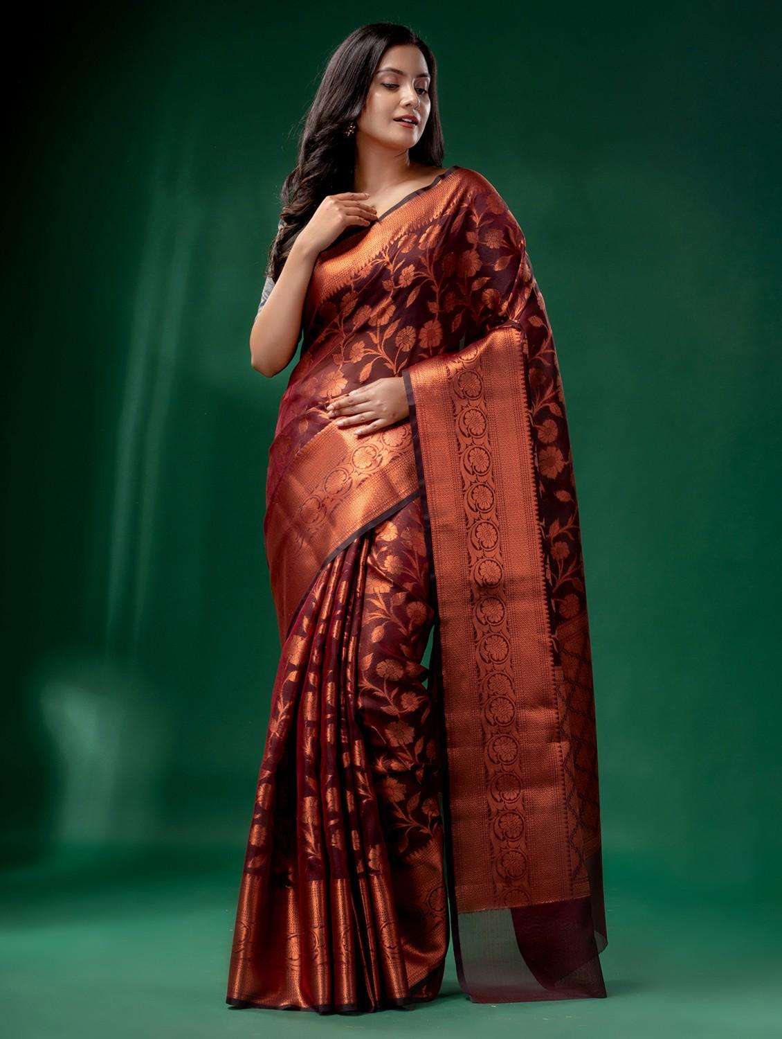 women self design banarasi saree with blouse - 22043933 -  Standard Image - 1