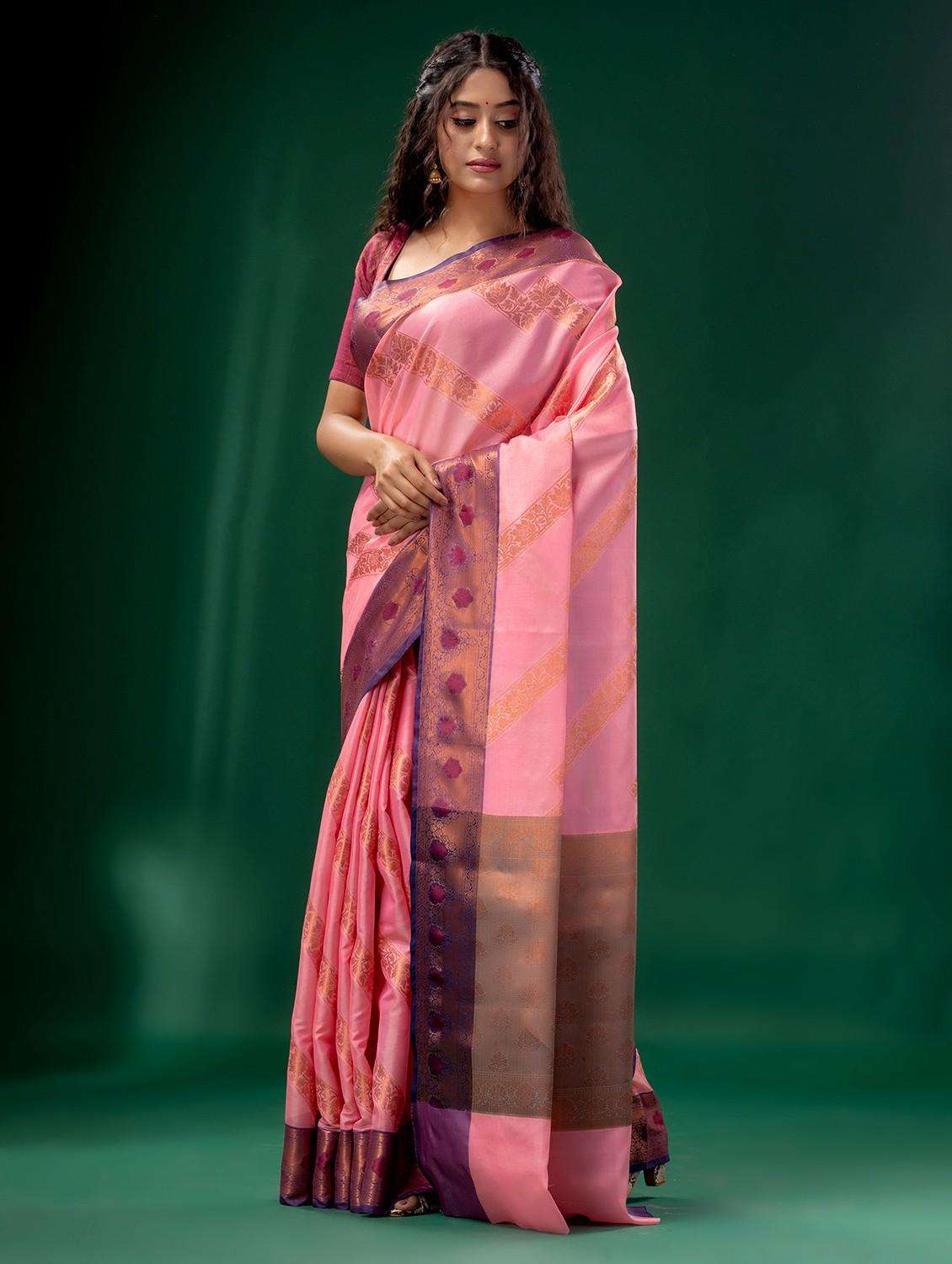 women self design banarasi saree with blouse - 22043940 -  Standard Image - 1