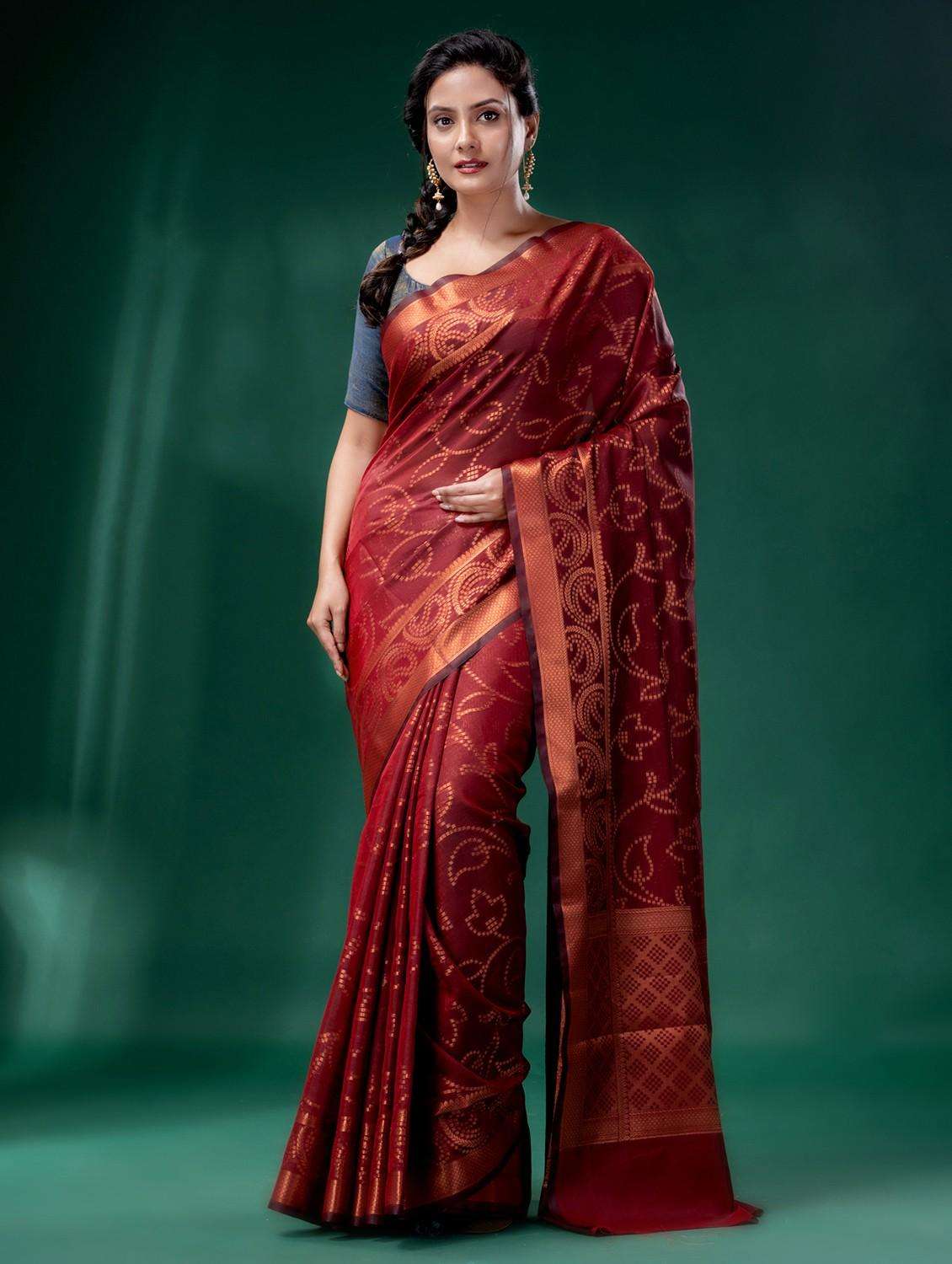 women self design southern silk saree with blouse - 22043949 -  Standard Image - 1