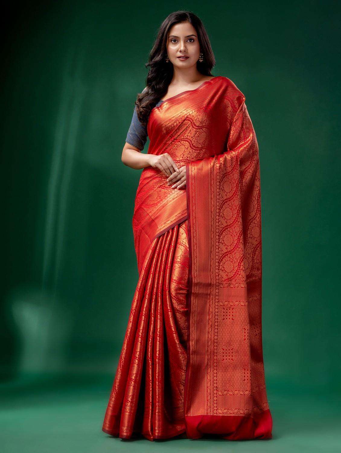 women self design banarasi saree with blouse - 22043951 -  Zoom Image - 0
