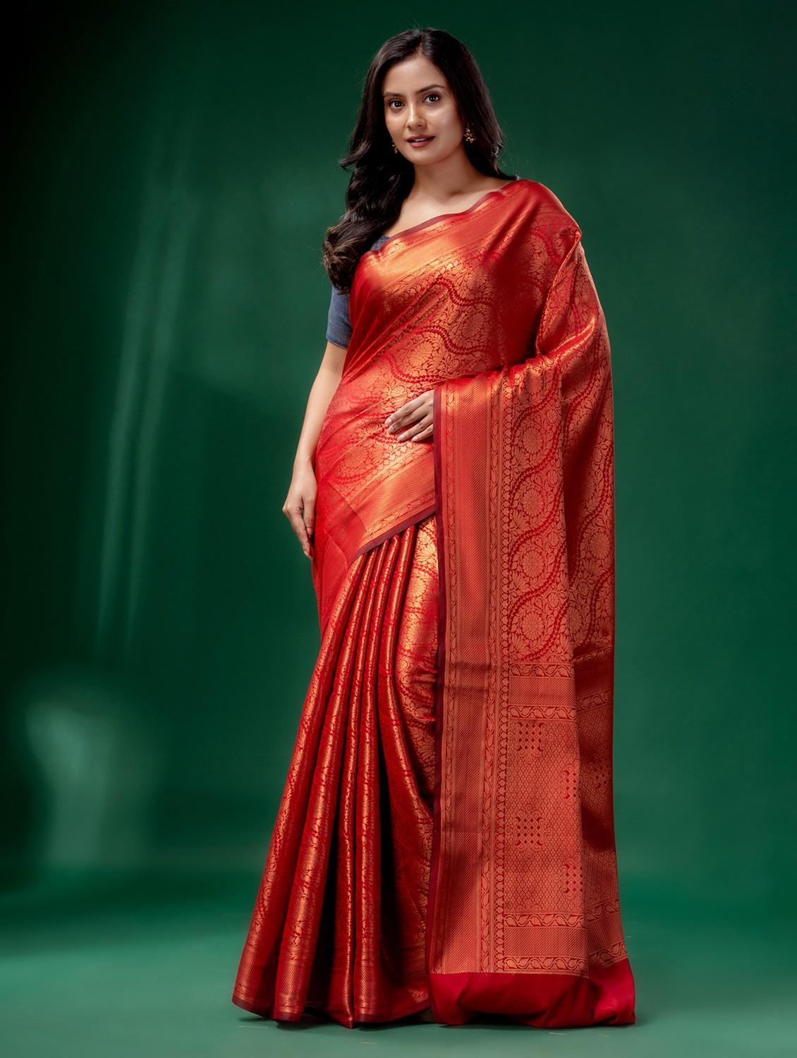 women self design banarasi saree with blouse - 22043951 - Standard Image - 1