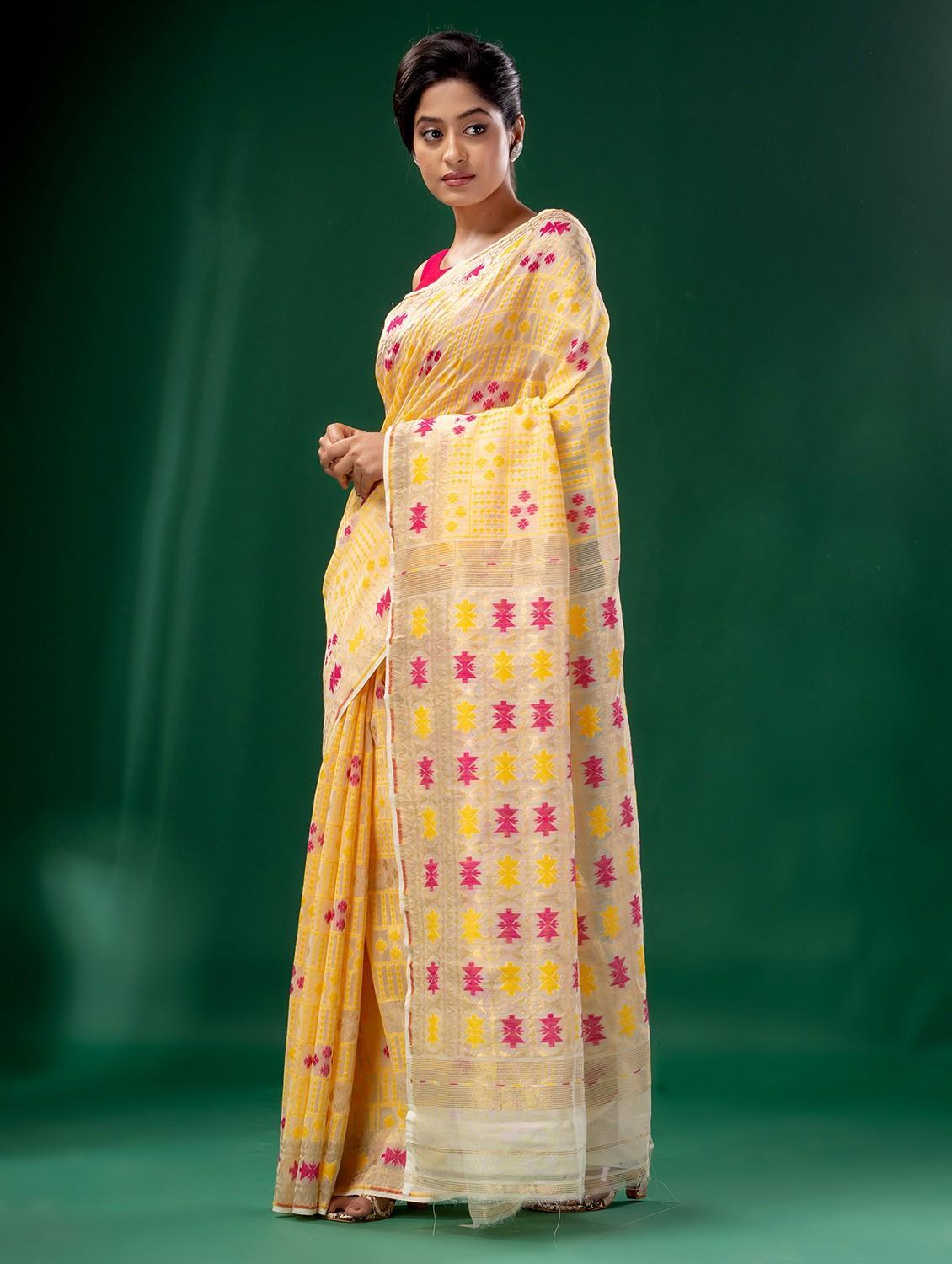 women self design jamdani saree with blouse - 22043960 - Standard Image - 1