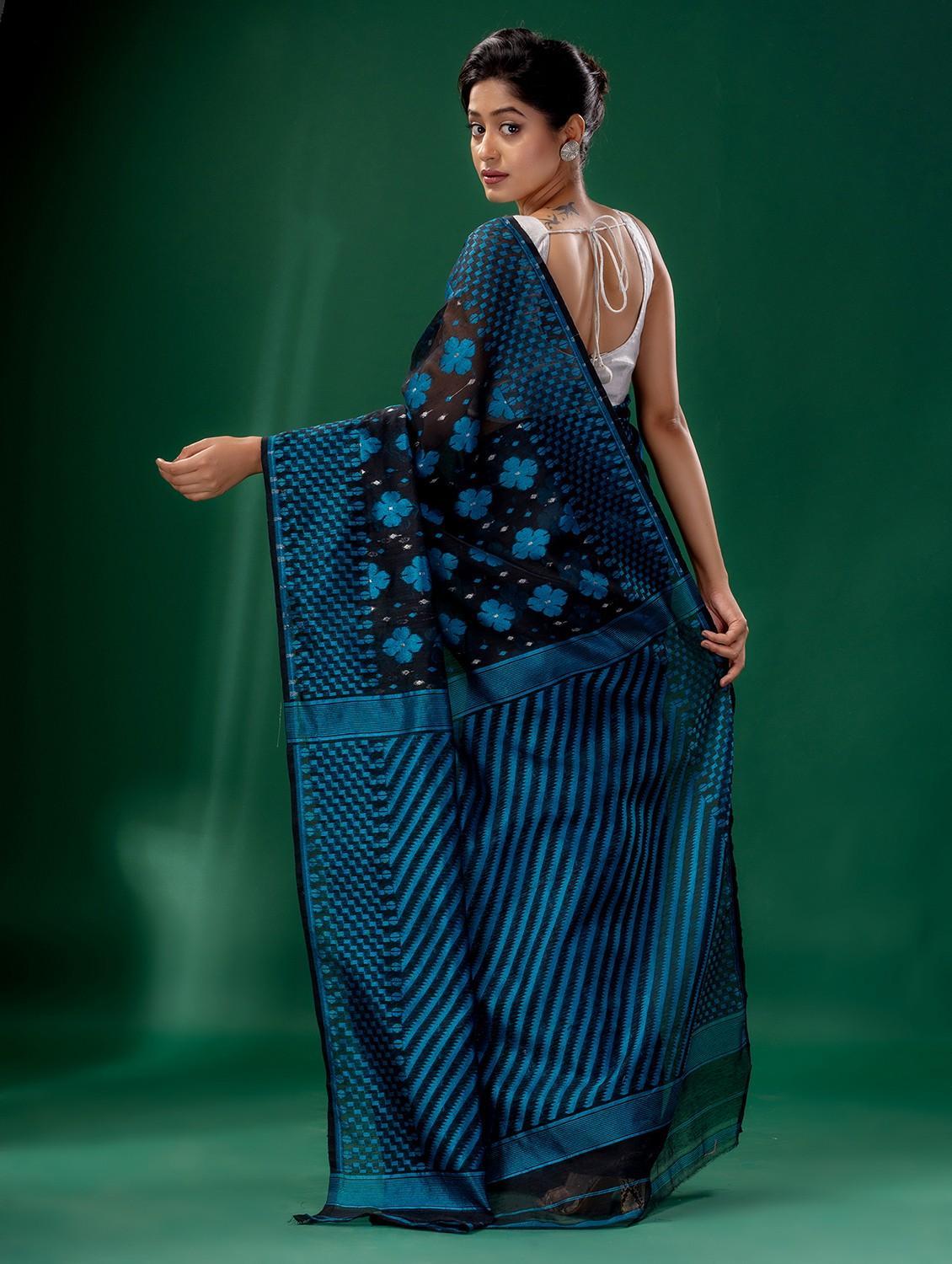 women self design jamdani saree with blouse - 22043968 - Standard Image - 1
