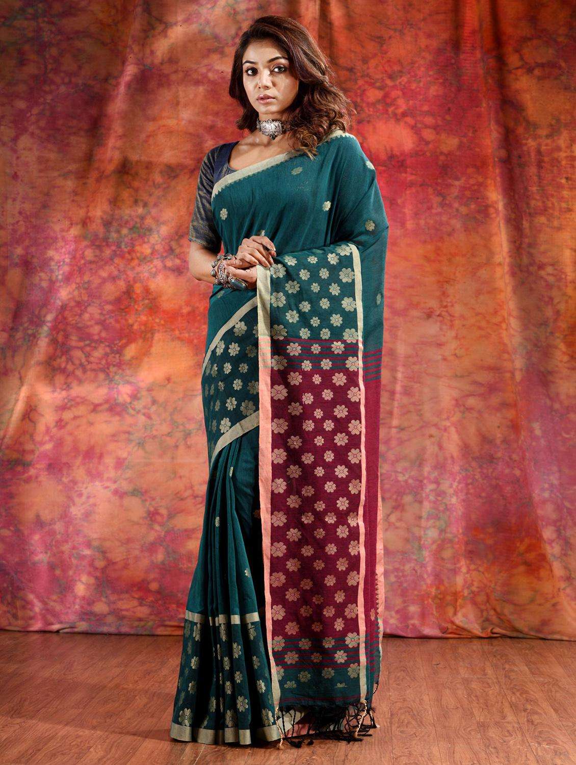 women self design handloom saree with blouse - 22043986 -  Standard Image - 1