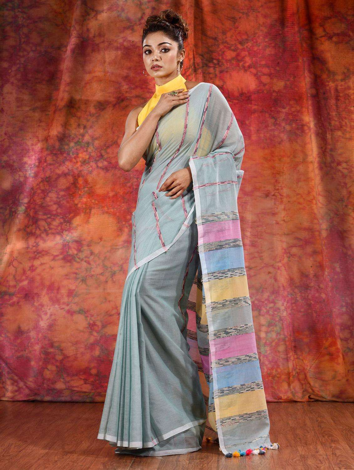 women self design handloom saree with blouse - 22044008 -  Standard Image - 1
