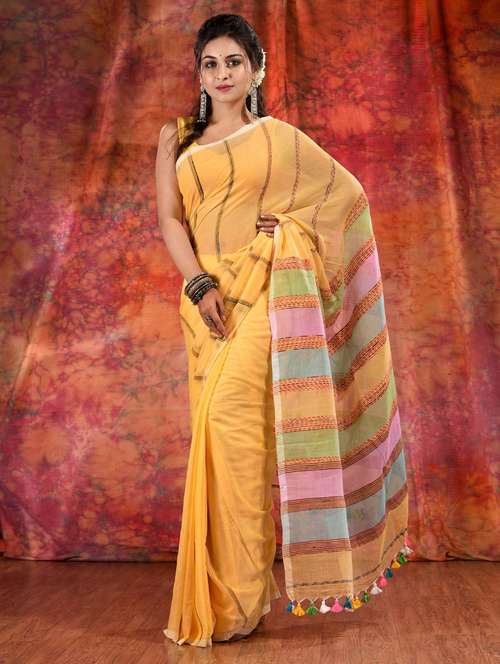 women self design handloom saree with blouse - 22044009 -  Standard Image - 0