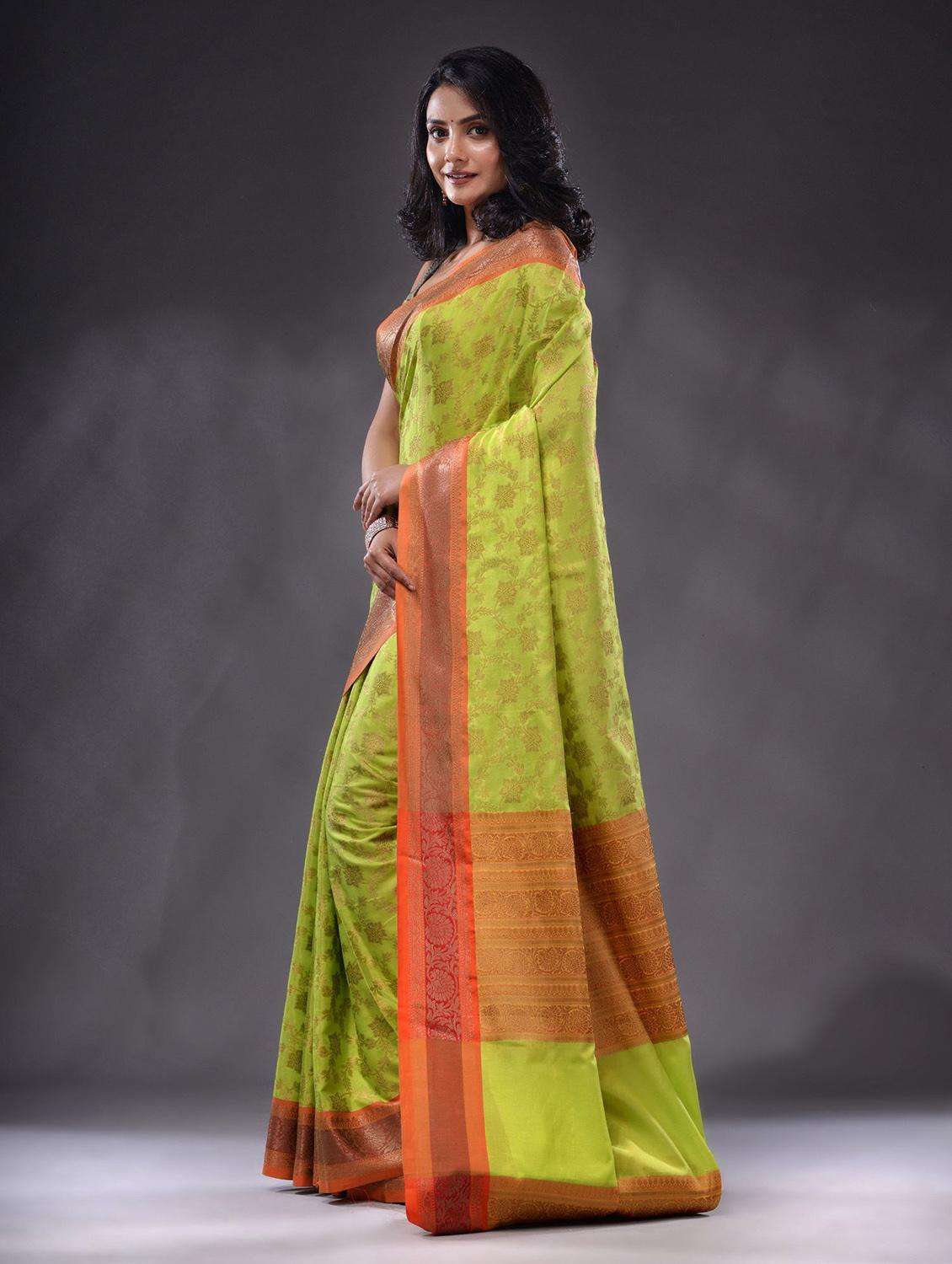 women self design southern silk saree with blouse - 22044031 -  Standard Image - 1