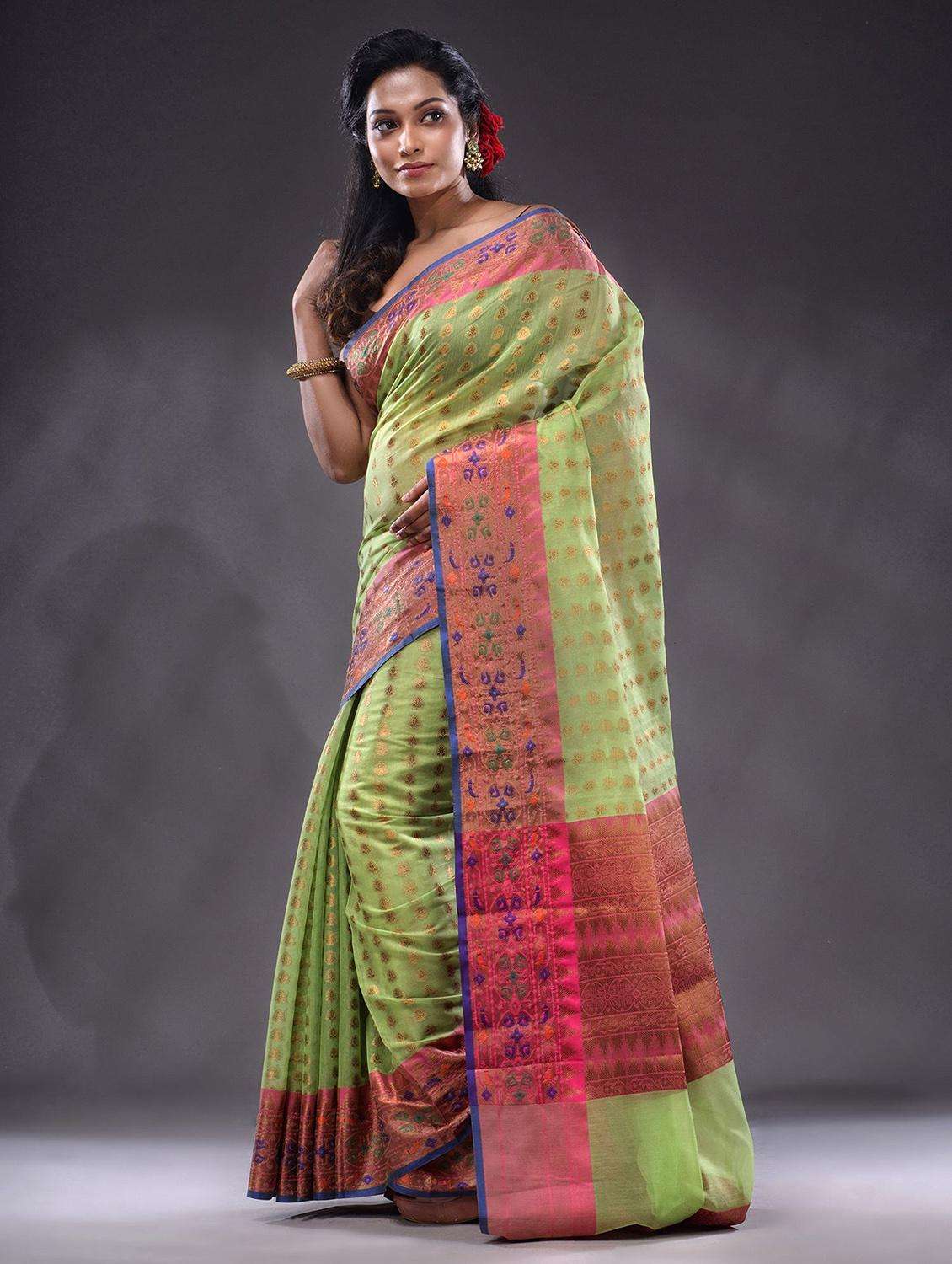 women self design southern silk saree with blouse - 22044038 -  Standard Image - 1