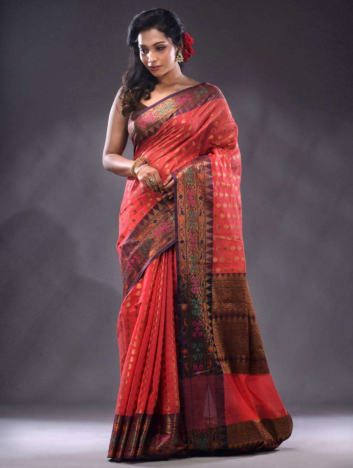 women self design southern silk saree with blouse - 22044039 -  Standard Image - 1