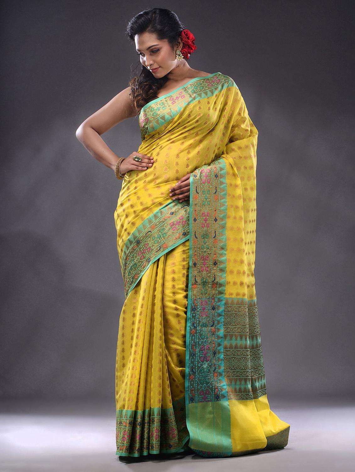 women self design southern silk saree with blouse - 22044040 -  Standard Image - 1