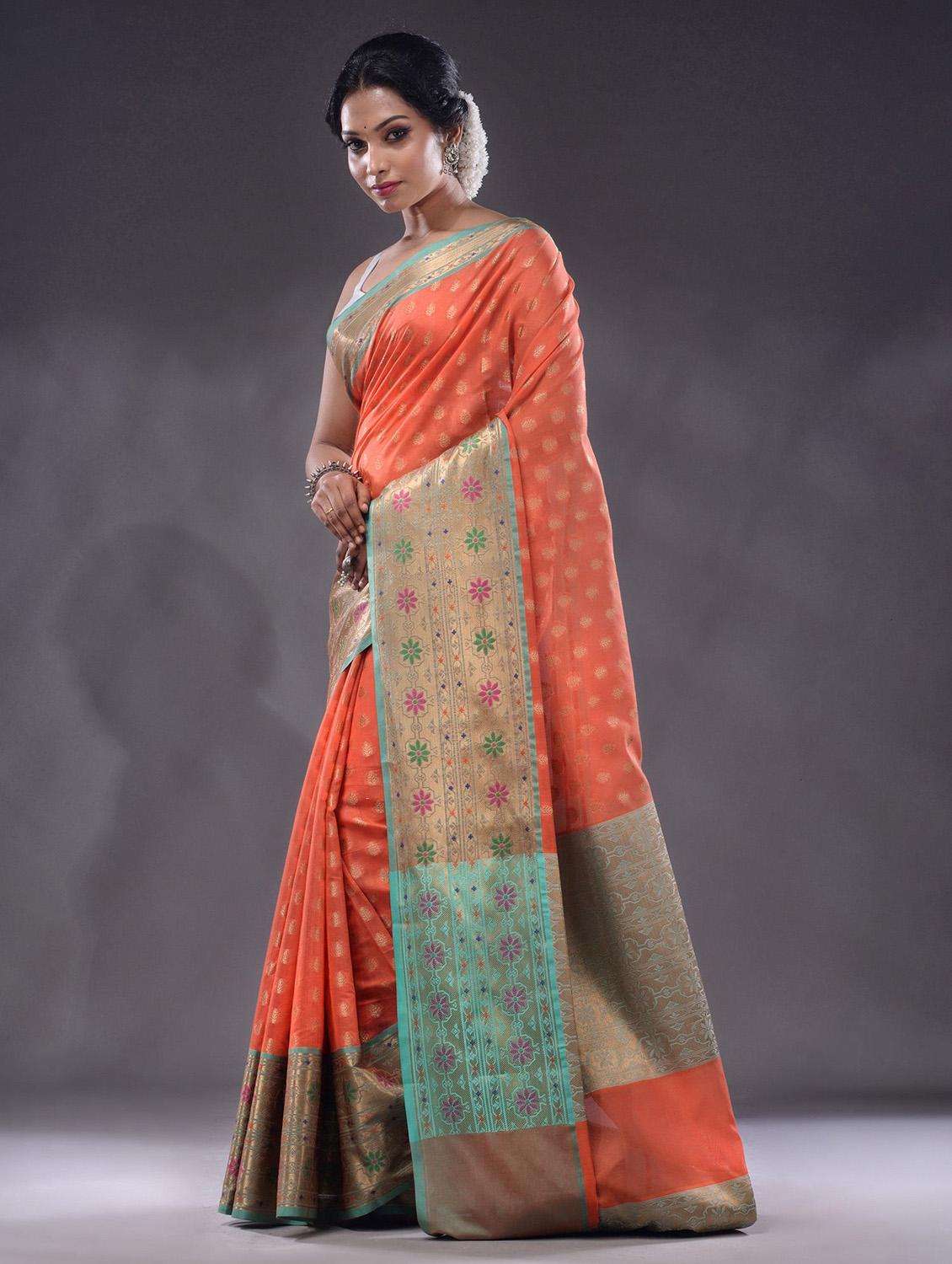 women self design southern silk saree with blouse - 22044041 -  Standard Image - 1