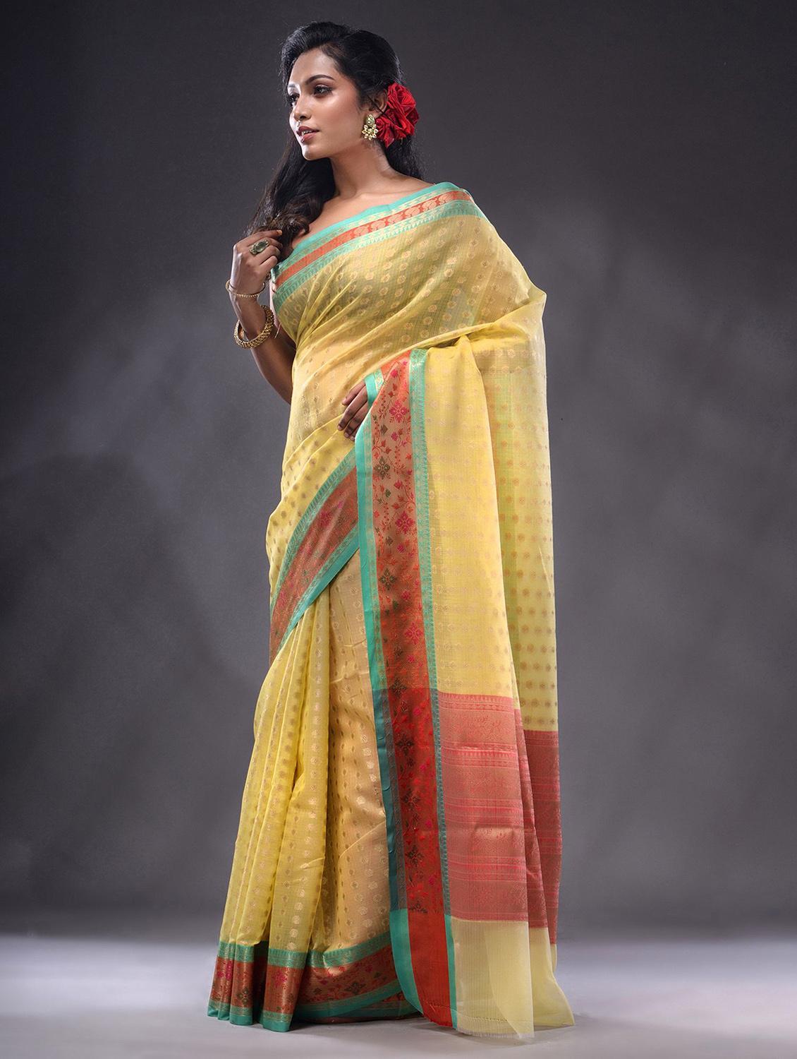 women self design bordered saree with blouse - 22044043 - Standard Image - 1