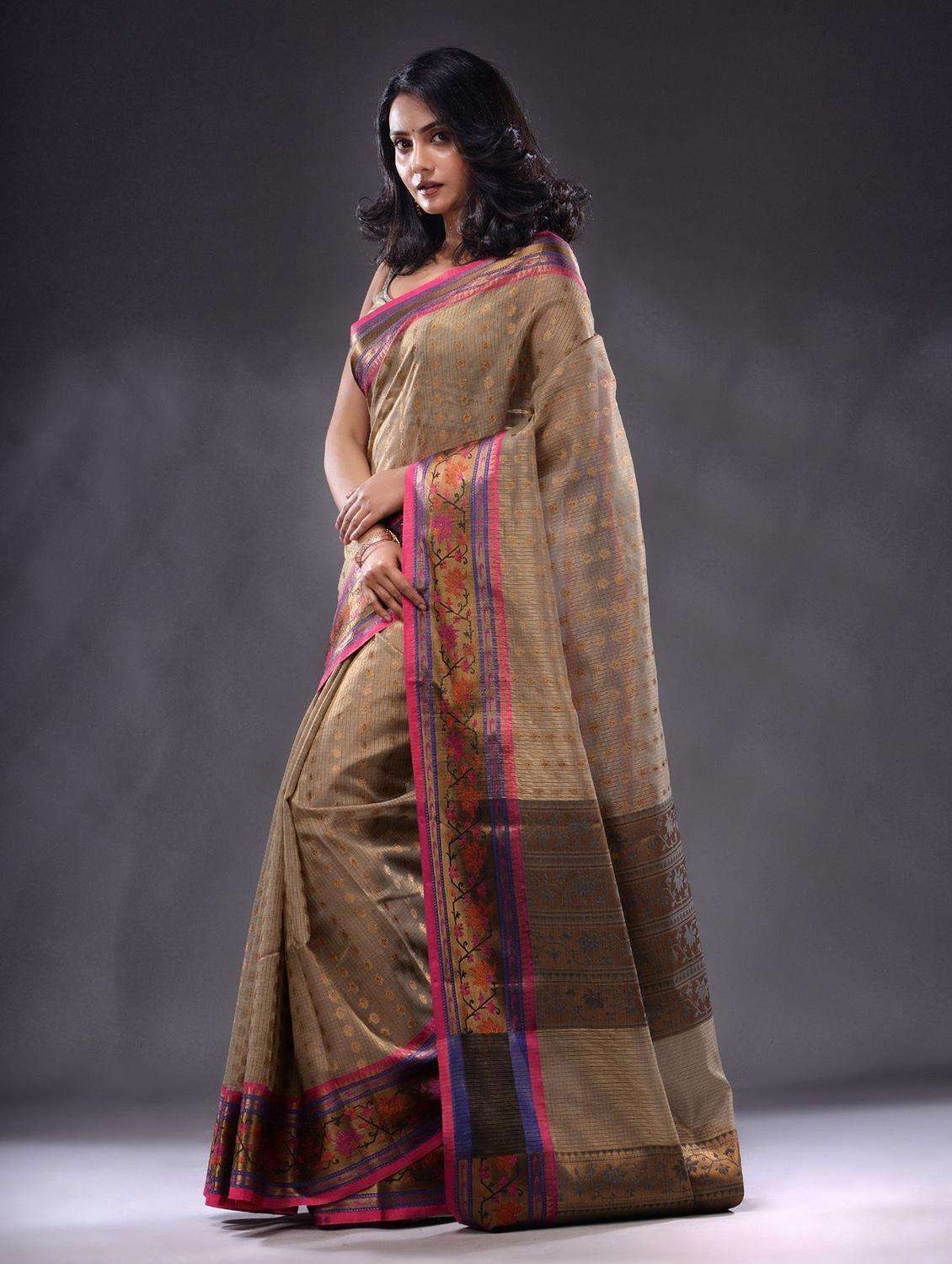 women self design bordered saree with blouse - 22044046 -  Standard Image - 1