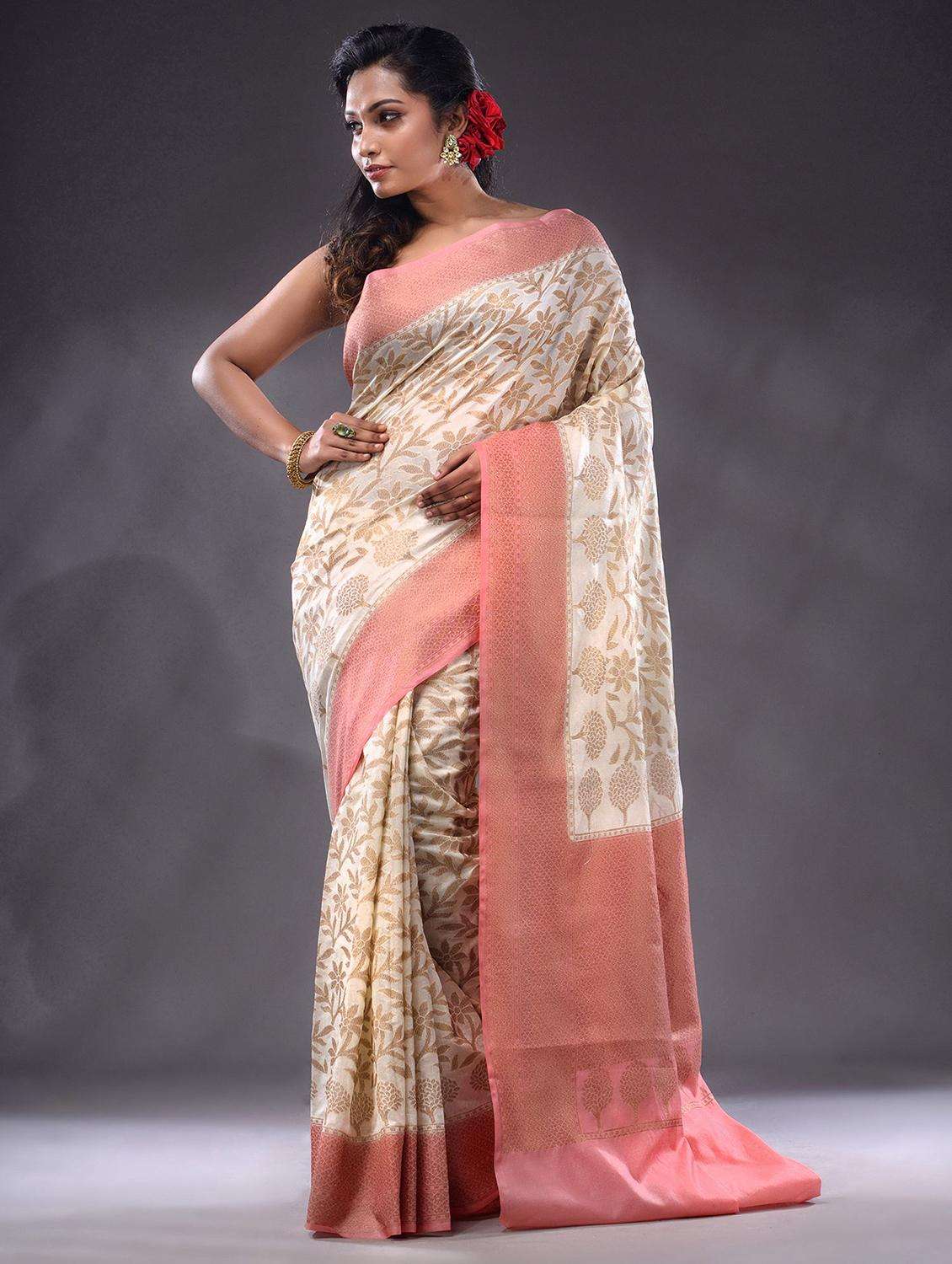 women self design bordered saree with blouse - 22044048 - Standard Image - 1