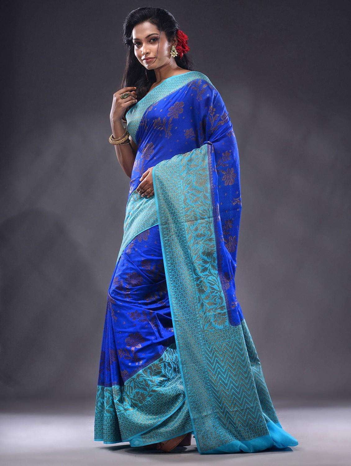 women self design bordered saree with blouse - 22044054 -  Standard Image - 1