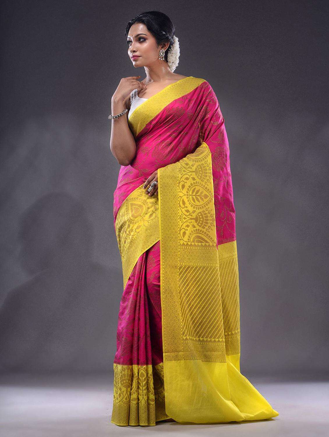 women self design bordered saree with blouse - 22044058 -  Standard Image - 1