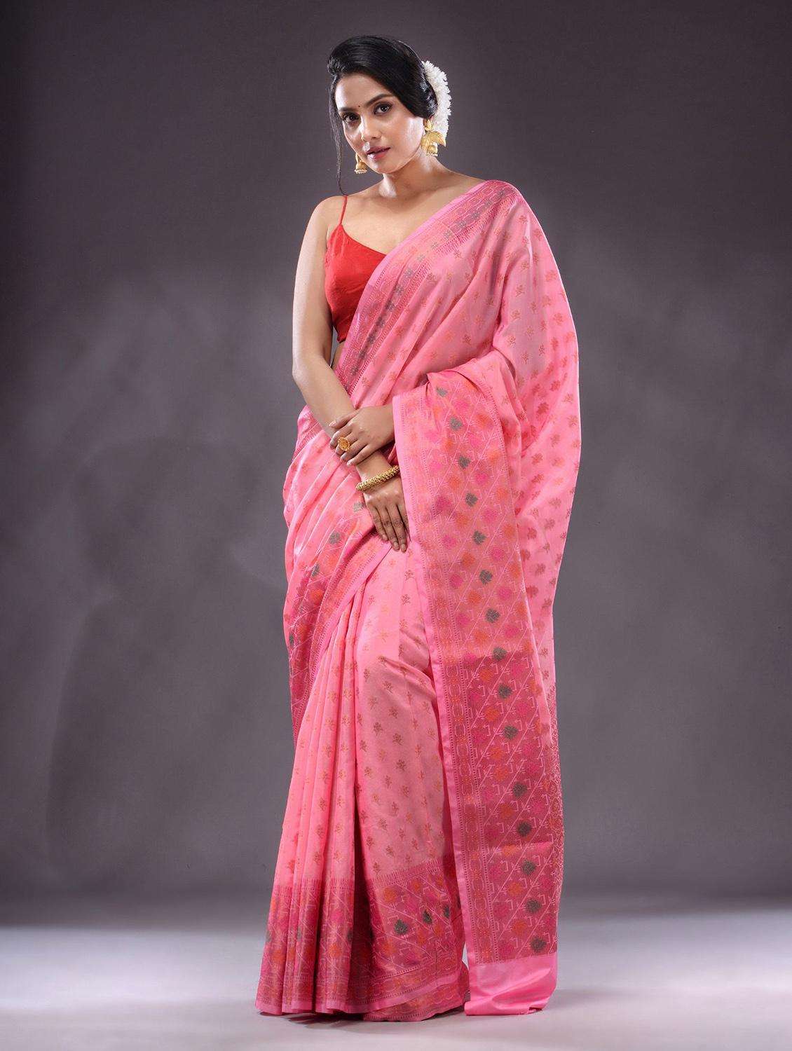 women self design bordered saree with blouse - 22044063 -  Standard Image - 1
