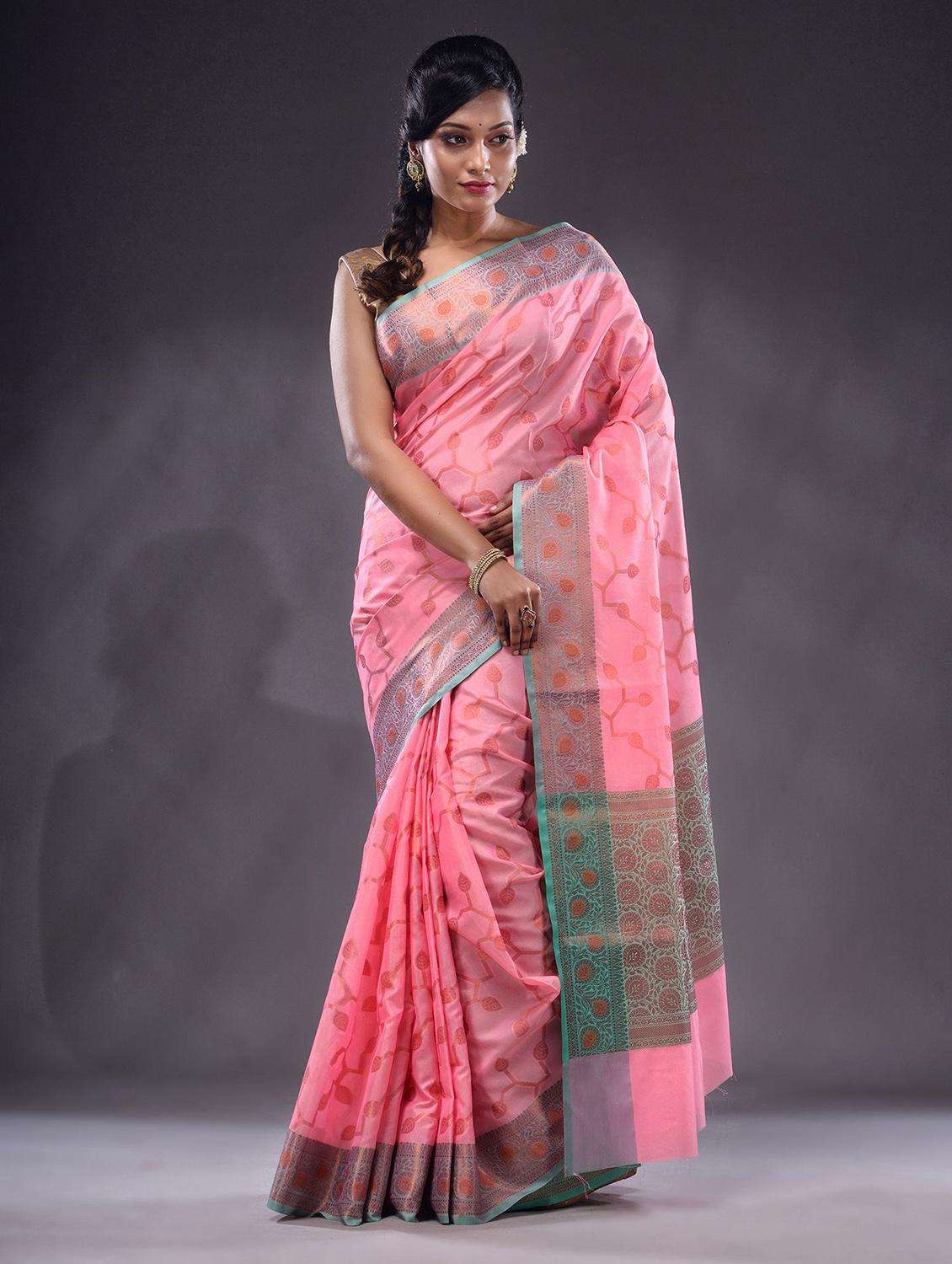 women self design bordered saree with blouse - 22044067 -  Standard Image - 1