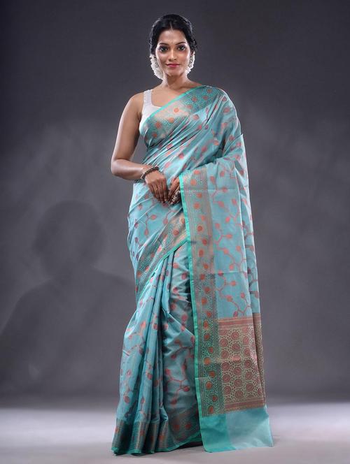 women self design bordered saree with blouse - 22044069 - Standard Image - 0