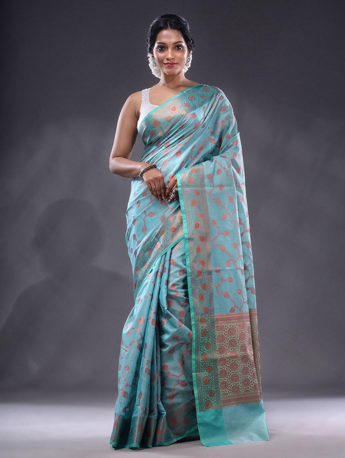 women self design bordered saree with blouse - 22044069 - Zoom Image - 0