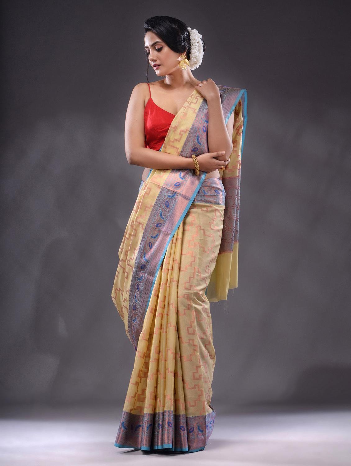 women self design bordered saree with blouse - 22044074 - Standard Image - 1