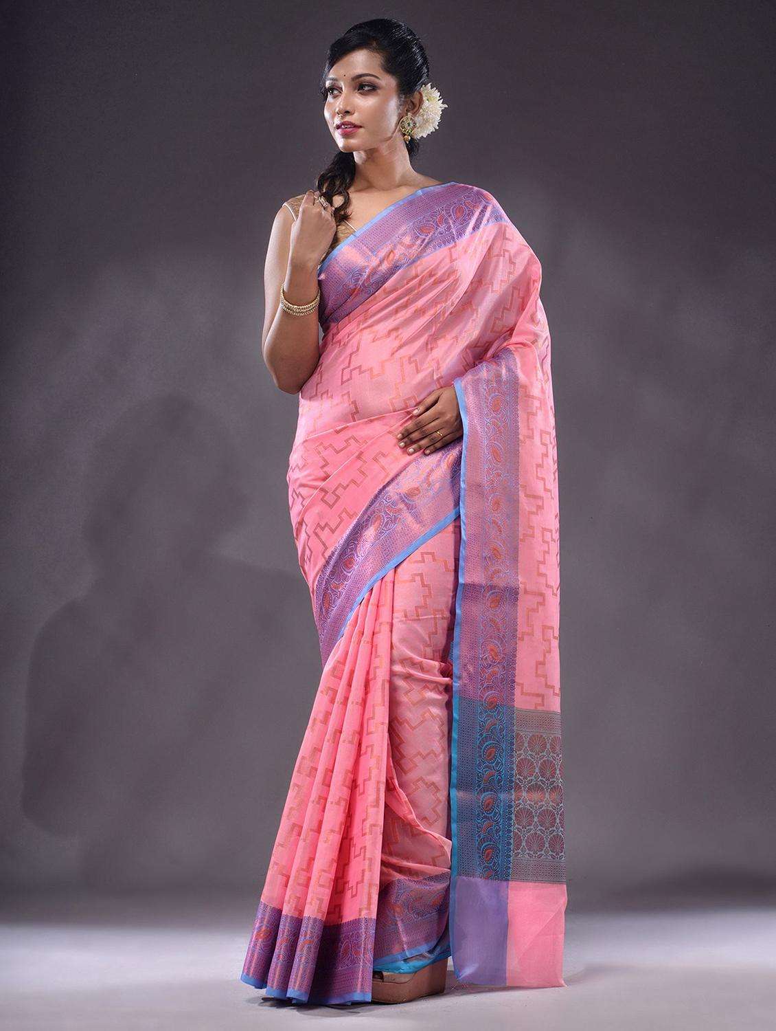 women self design bordered saree with blouse - 22044075 -  Standard Image - 1