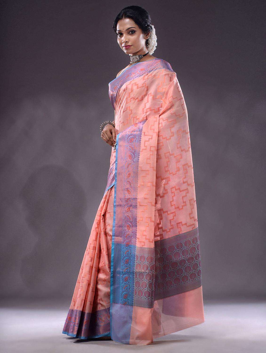 women self design bordered saree with blouse - 22044076 -  Standard Image - 1