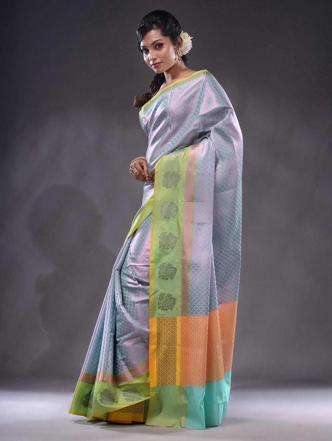women self design kanjivaram saree with blouse - 22044088 -  Standard Image - 1