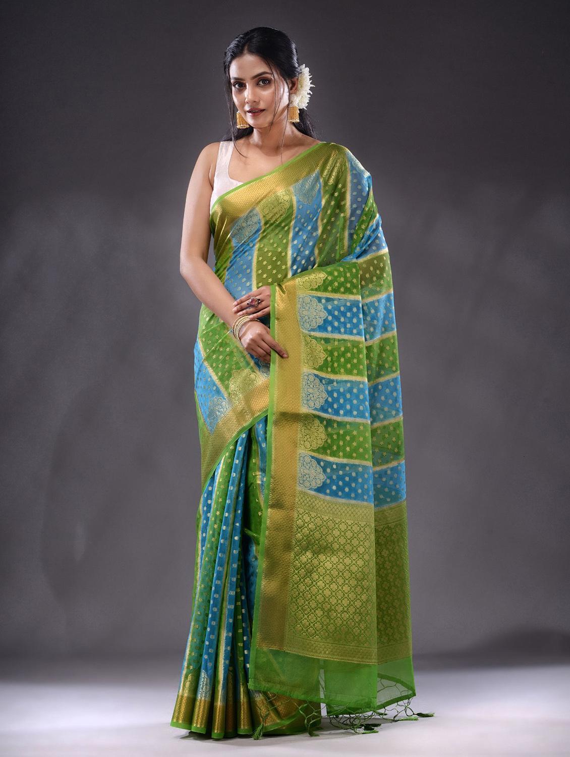 women self design handloom saree with blouse - 22044092 - Zoom Image - 0