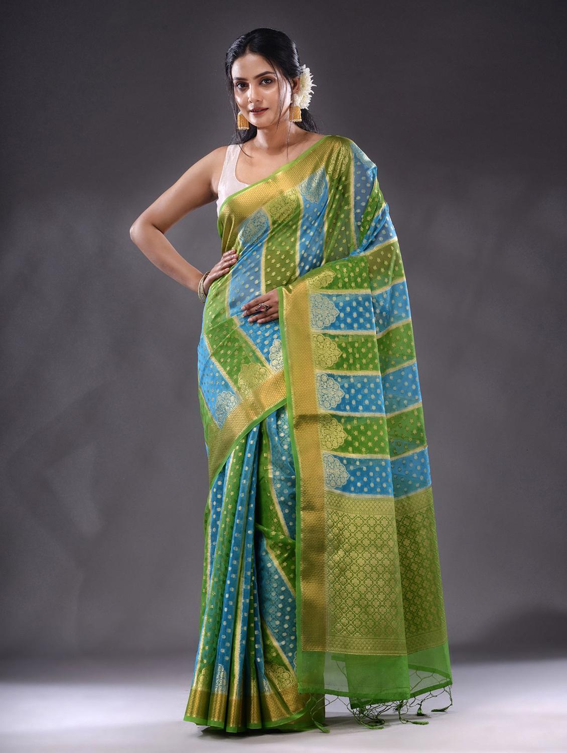 women self design handloom saree with blouse - 22044092 - Standard Image - 1