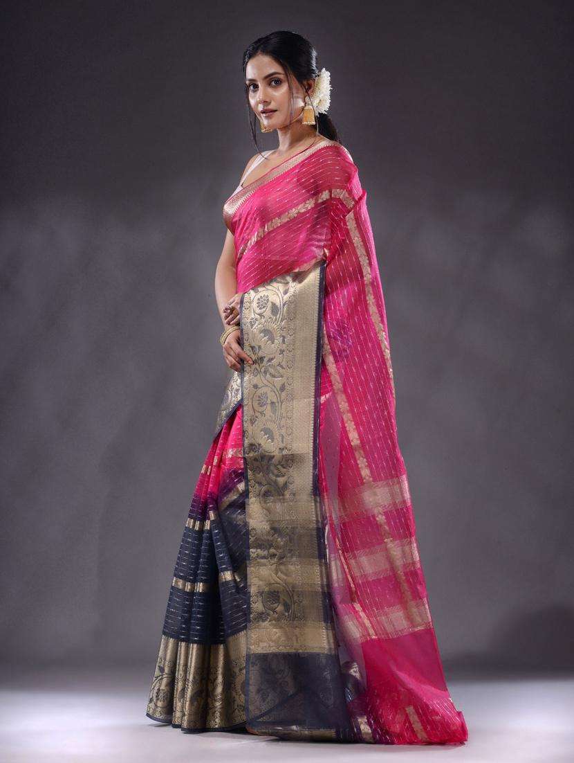 women self design bordered saree with blouse - 22044095 -  Standard Image - 1