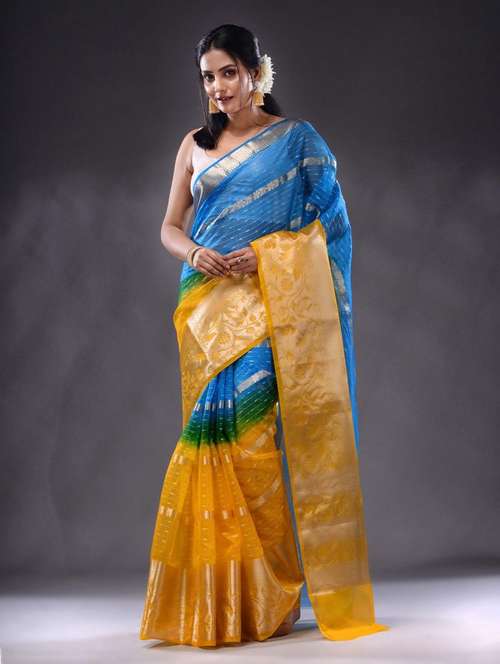 women self design bordered saree with blouse - 22044096 - Standard Image - 0