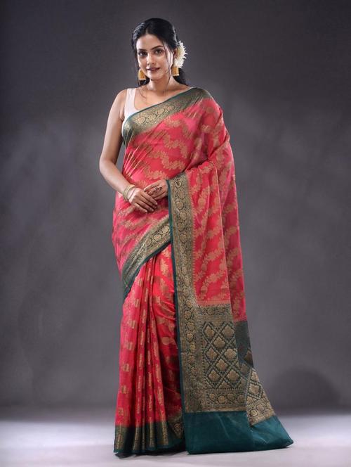 women self design bordered saree with blouse - 22044099 - Standard Image - 0