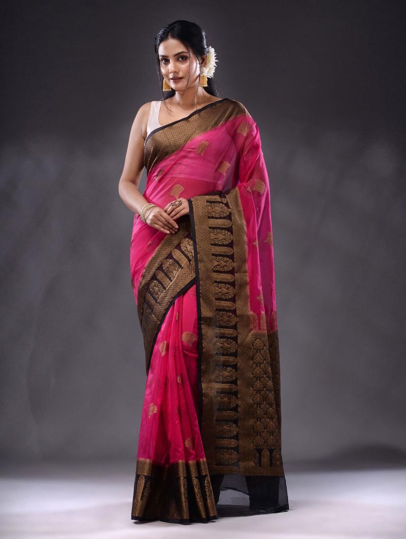 women self design bordered saree with blouse - 22044101 - Zoom Image - 0