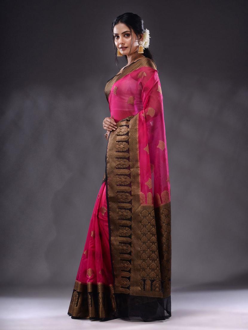 women self design bordered saree with blouse - 22044101 - Standard Image - 1