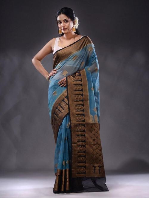women self design bordered saree with blouse - 22044102 - Standard Image - 0