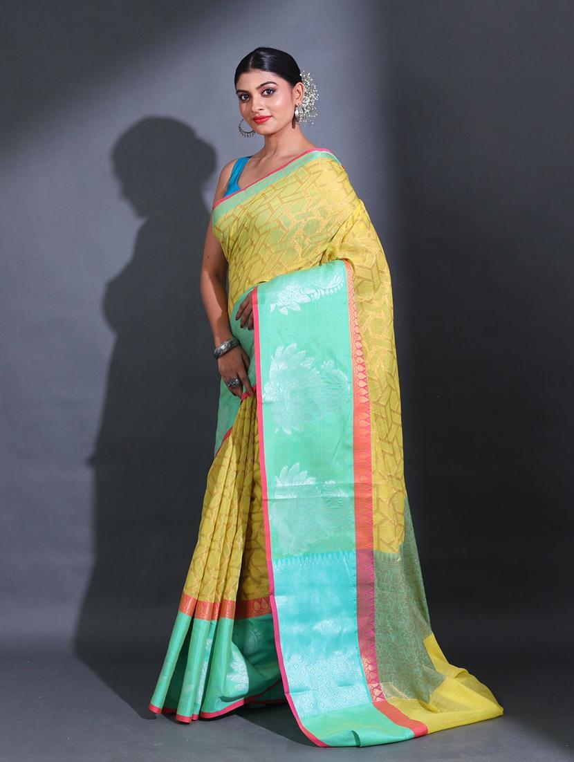 women self design bordered saree with blouse - 22044135 -  Standard Image - 1