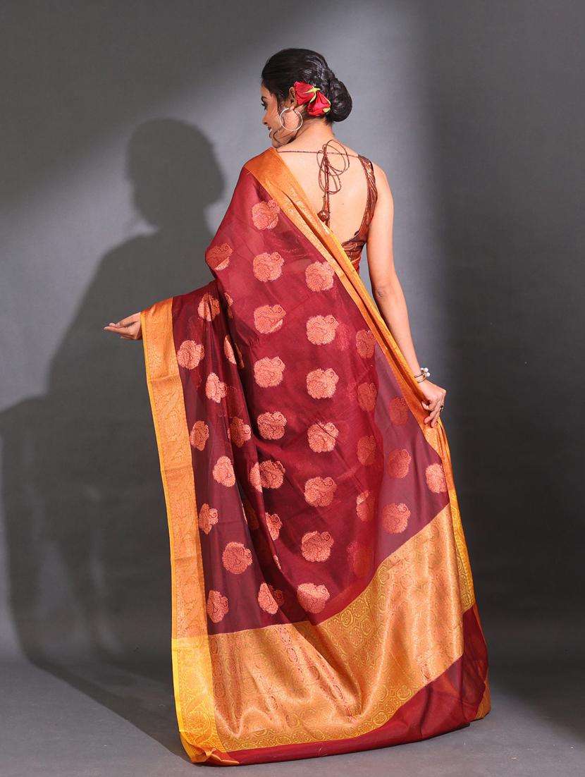 women self design bordered saree with blouse - 22044136 -  Standard Image - 1