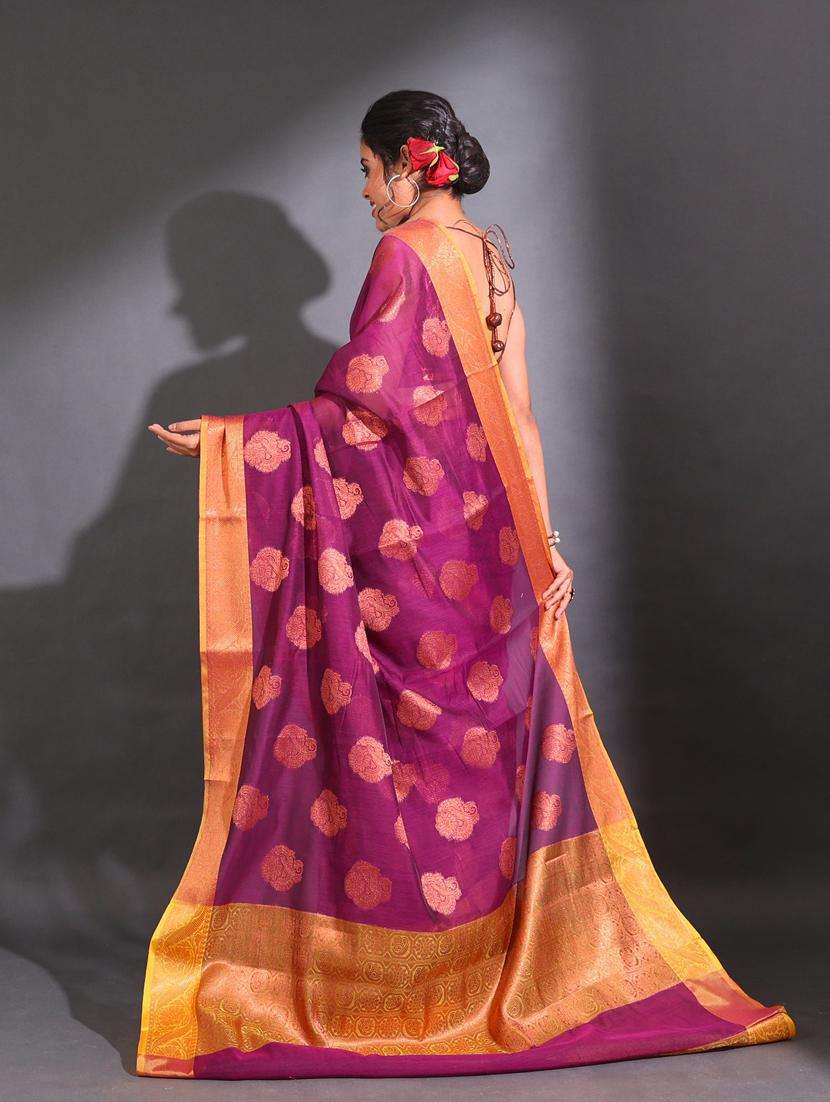 women self design bordered saree with blouse - 22044138 -  Standard Image - 1