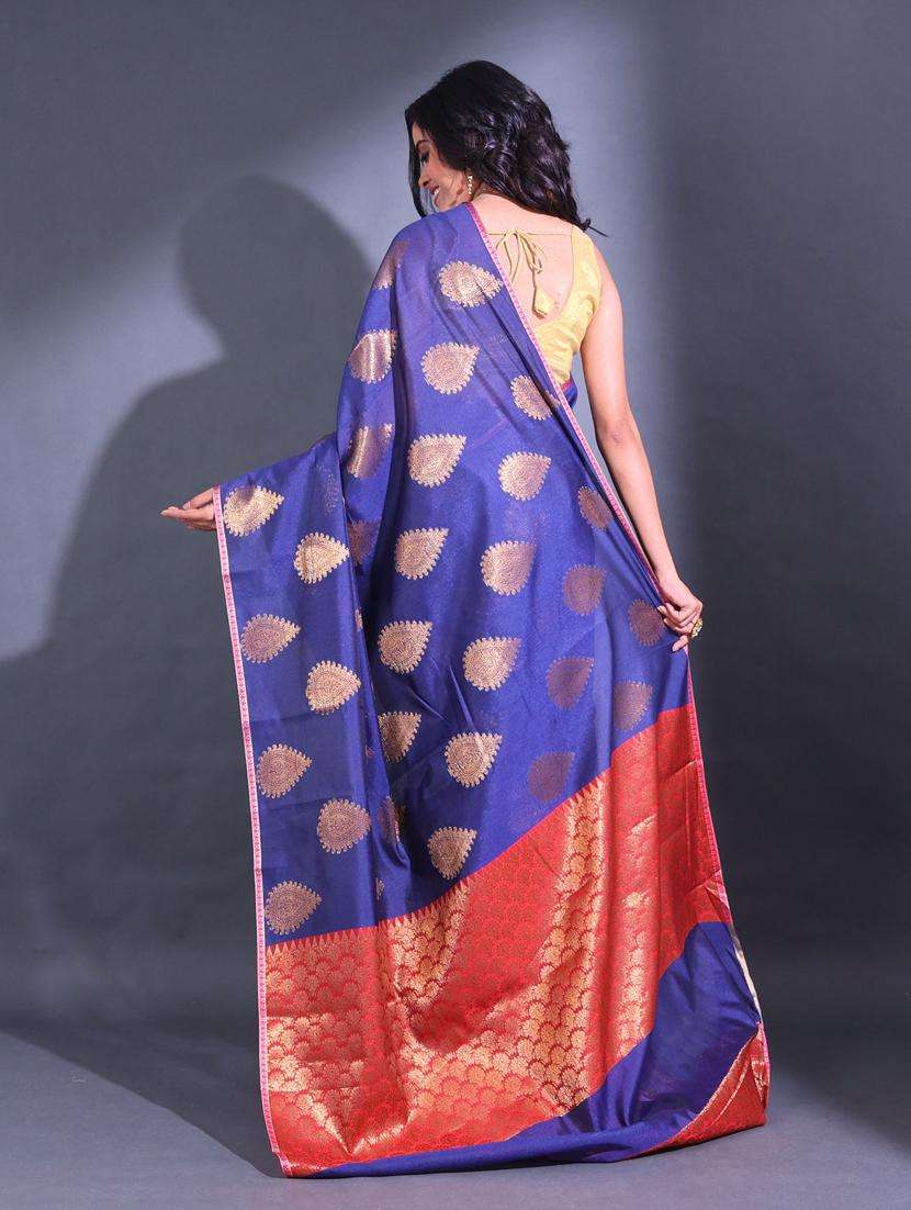 women self design chanderi saree with blouse - 22044143 -  Standard Image - 1