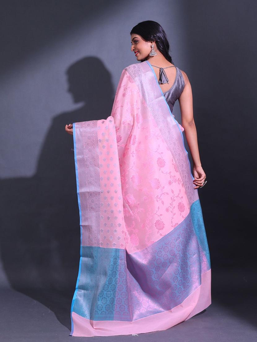 women self design bordered saree with blouse - 22044155 - Standard Image - 1