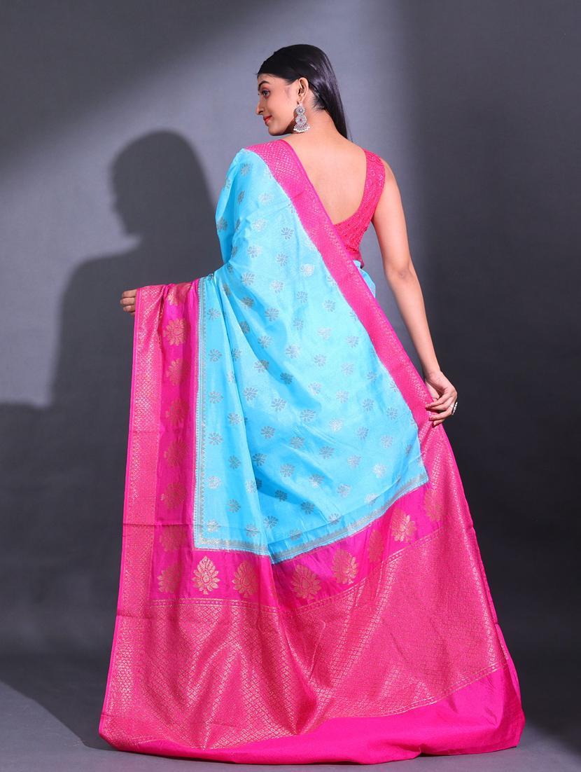 women self design bordered saree with blouse - 22044162 -  Standard Image - 1