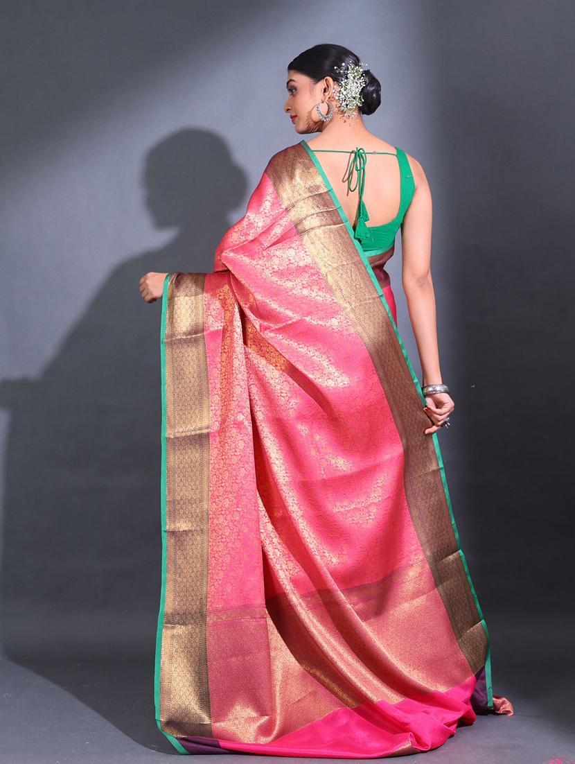 women self design bordered saree with blouse - 22044181 - Standard Image - 1